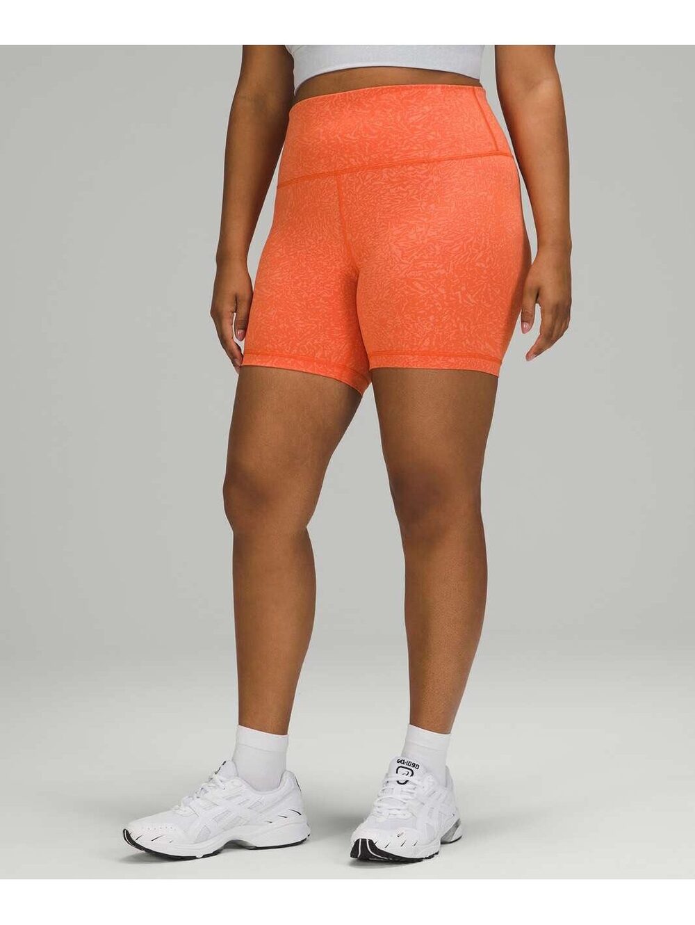 Lululemon Wunder Train High-Rise Short 6” Crunch Coral Everlux Bike Shorts 12